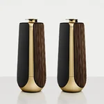 Активная напольная акустика Bang & Olufsen Beolab 50 Brass Tone (Black Fabric Cover / Smoked Oak Lamella Side Panel)